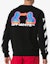 Purchase OFF-WHITE FW19 Sudadera Negra Multicolor con Estampado Heat Print OMBA025E19E300061088