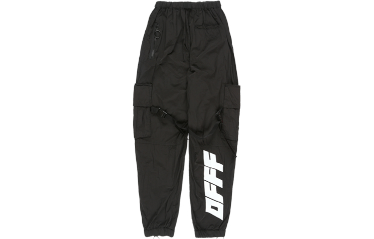 Lookbook OFF-WHITE FW19 Celana Cargo Oranye dengan Banyak Kantong Hitam OMCF004F19F010201001