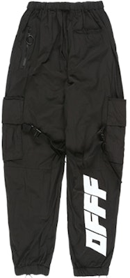 OFF-WHITE FW19 Celana Cargo Oranye dengan Banyak Kantong Hitam OMCF004F19F010201001 Lookbook OFF-WHITE FW19 Celana Cargo Oranye dengan Banyak Kantong Hitam OMCF004F19F010201001