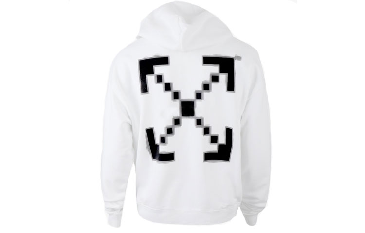 OFF-WHITE FW19 Printed Logo Hoodie White Arrow Sweatshirt OMBB037F19E300070110 圖 3