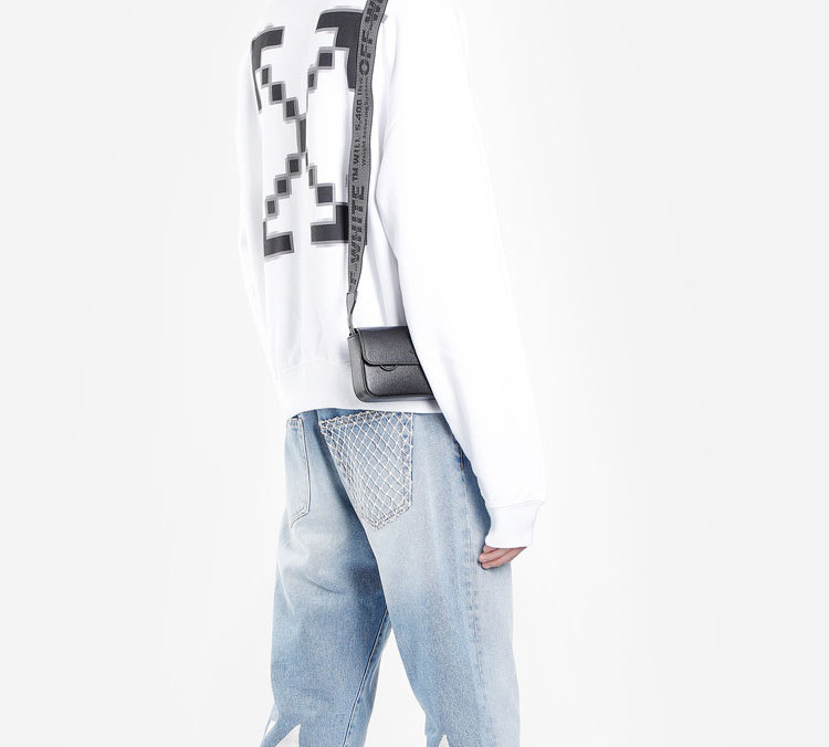 OFF-WHITE FW19 Printed Logo Hoodie White Arrow Sweatshirt OMBB037F19E300070110 圖 5