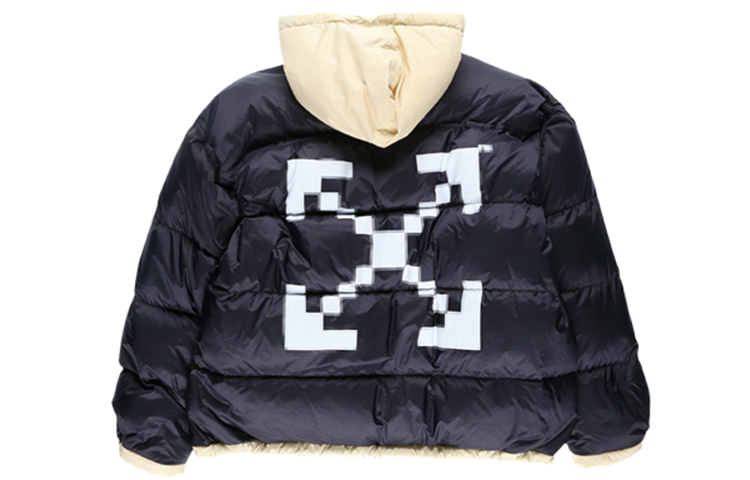 Lookbook 오프 화이트 FW19 스캐폴딩 집업 퍼퍼 자켓 다크 블루 OMED019F19E150253201