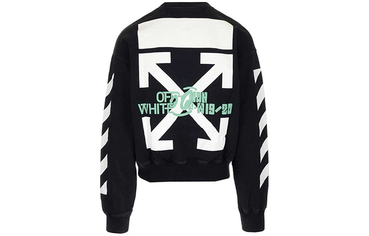 OFF-WHITE FW19 Speed Bump Print Oversized Sweatshirt Black OMBA035E19E300151088