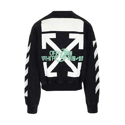 OFF-WHITE FW19 Speed Bump Print Oversized Sweatshirt Black OMBA035E19E300151088