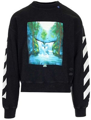 OFF-WHITE FW19 減速帶印花寬鬆版黑色衛衣 OMBA035E19E300151088 Lookbook OFF-WHITE FW19 減速帶印花寬鬆版黑色衛衣 OMBA035E19E300151088