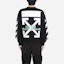 Purchase OFF-WHITE FW19 減速帶印花寬鬆版黑色衛衣 OMBA035E19E300151088