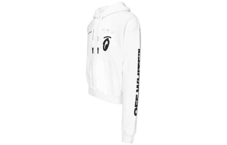 OFF-WHITE FW19 Split Arrows Oversized Hoodie White Graffiti Style OMBB037E19D250100110 圖 4