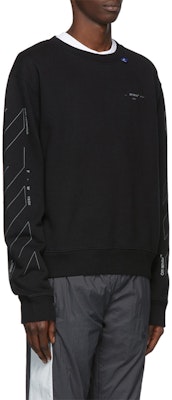 오프화이트 FW19 언피니쉬드 애로우 그래픽 블랙 맨즈 스웻셔츠 OMBA025E19E300031091 Details for 오프화이트 FW19 언피니쉬드 애로우 그래픽 블랙 맨즈 스웻셔츠 OMBA025E19E300031091