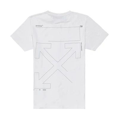 OFF-WHITE FW19 White Logo Back Print T-shirt OMAA027E191850030191