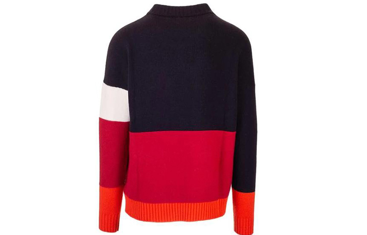 Lookbook OFF-WHITE FW20 Baju Wool Lelaki Corak Alphabet Logo Patchwork OMHE048E20KNI0014525