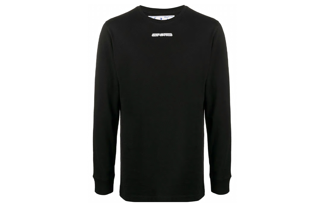 Lookbook OFF-WHITE FW20箭头长袖圆领T恤 黑色 OMAB001E20JER0031025