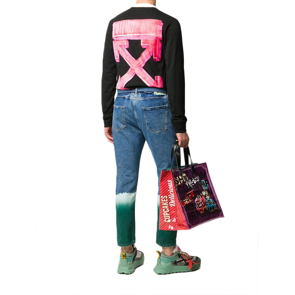 Details for OFF-WHITE FW20箭头长袖圆领T恤 黑色 OMAB001E20JER0031025