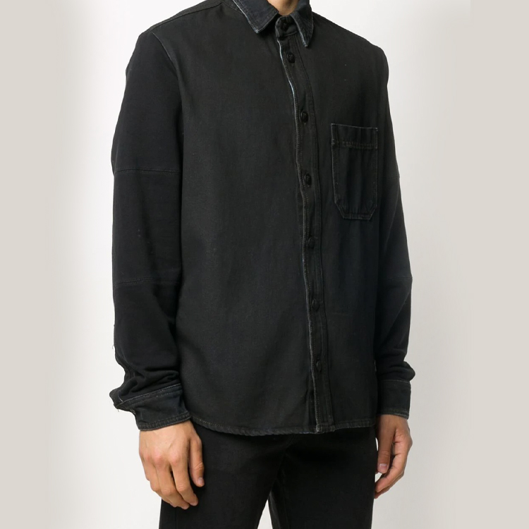 Purchase OFF-WHITE FW20 箭頭印花黑色丹寧襯衫 標準版型 OMYD020E20DEN0011049