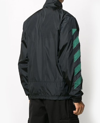 オフホワイト FW20 ブラック ナイロン ジップジャケット スタンドカラー付き OMEA233E20FAB0021001 Purchase オフホワイト FW20 ブラック ナイロン ジップジャケット スタンドカラー付き OMEA233E20FAB0021001