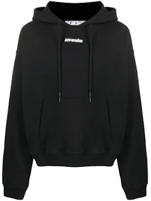 OFF-WHITE FW20 Hoodie Hitam Marker Arrows Print Loose Fit. OMBB037E20FLE0021025 Lookbook OFF-WHITE FW20 Hoodie Hitam Marker Arrows Print Loose Fit. OMBB037E20FLE0021025