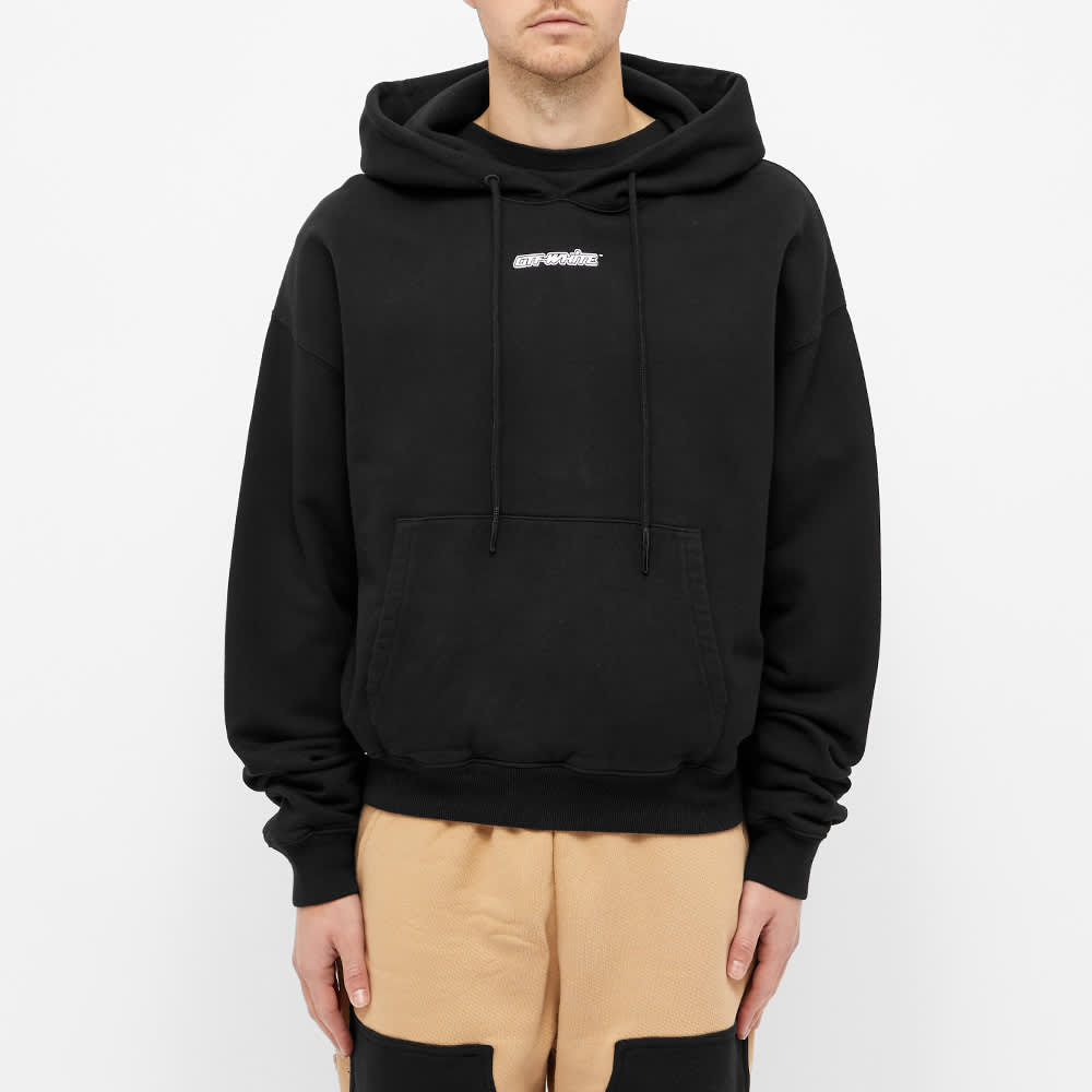 OFF-WHITE FW20 Black Pullover Hoodie with Marker Arrows Print Loose Fit OMBB037E20FLE0021025 圖 4