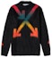 Order OFF-WHITE FW20 Lelaki Sweater Hitam Rainbow Gradient Arrow Crewneck. OMHA036E20KNI0021087