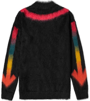 OFF-WHITE FW20 Lelaki Sweater Hitam Rainbow Gradient Arrow Crewneck. OMHA036E20KNI0021087 Lookbook OFF-WHITE FW20 Lelaki Sweater Hitam Rainbow Gradient Arrow Crewneck. OMHA036E20KNI0021087