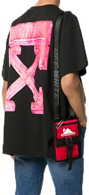 OFF-WHITE FW20 Baju Hitam dengan Cetakan Anak Panah Merah di Belakang OMAA038E20JER0021025 Details for OFF-WHITE FW20 Baju Hitam dengan Cetakan Anak Panah Merah di Belakang OMAA038E20JER0021025