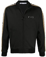 OFF-WHITE FW20 Black Track Jacket with Side Stripes OMEA249F20FAB0011001 OFF-WHITE FW20 Black Track Jacket with Side Stripes OMEA249F20FAB0011001