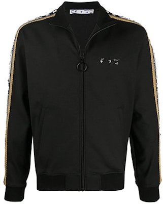 オフホワイト FW20 ブラック トラックジャケット サイドストライプ付き OMEA249F20FAB0011001 Order オフホワイト FW20 ブラック トラックジャケット サイドストライプ付き OMEA249F20FAB0011001
