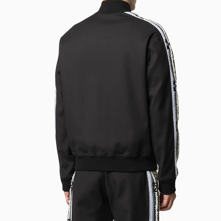 Shop オフホワイト FW20 ブラック トラックジャケット サイドストライプ付き OMEA249F20FAB0011001