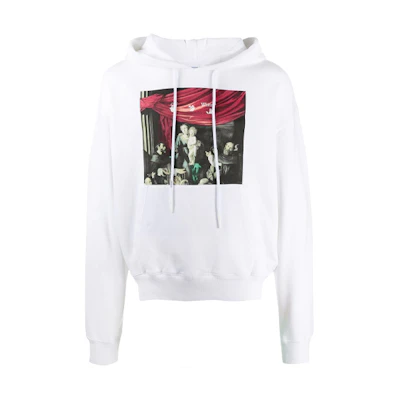 OFF-WHITE FW20 Caravaggio Graphic Hoodie White OMBB037E20FLE0030110