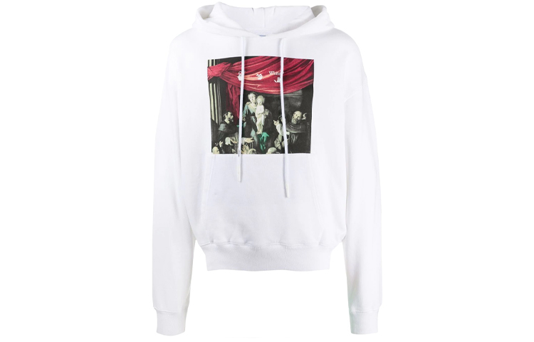 OFF-WHITE FW20 Caravaggio Graphic Hoodie White OMBB037E20FLE0030110 圖 2