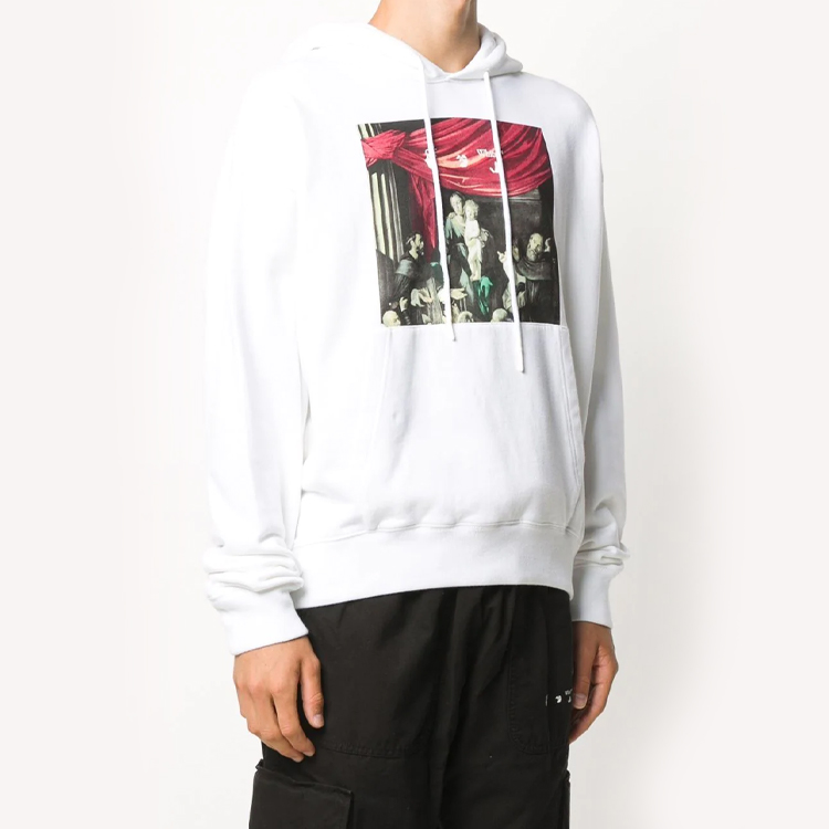 OFF-WHITE FW20 Caravaggio Graphic Hoodie White OMBB037E20FLE0030110 圖 4
