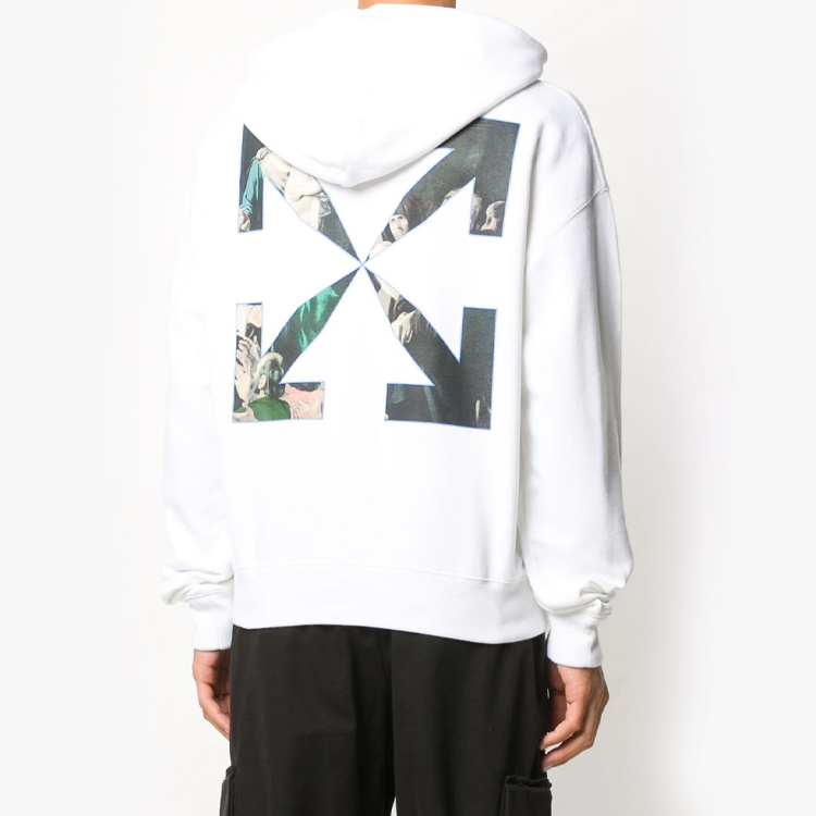 OFF-WHITE FW20 Caravaggio Graphic Hoodie White OMBB037E20FLE0030110 圖 5