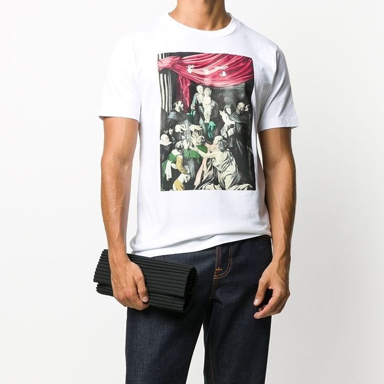 OFF-WHITE FW20 Caravaggio Graphic Print Tee White Shirt OMAA027E20JER0080110 圖 7