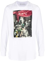 OFF-WHITE FW20 Caravaggio Print Arrow Long Sleeve Tee White () OMAB001E20JER0050110 OFF-WHITE FW20 Caravaggio Print Arrow Long Sleeve Tee White () OMAB001E20JER0050110