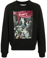 OFF-WHITE FW20 Caravaggio Print Long Sleeve Crewneck Sweatshirt Black OMBA025E20FLE0041010 OFF-WHITE FW20 Caravaggio Print Long Sleeve Crewneck Sweatshirt Black OMBA025E20FLE0041010