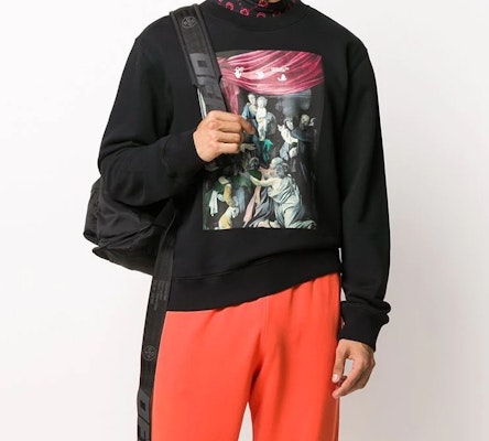 OFF-WHITE FW20 Caravaggio Baju Lengan Panjang Crewneck Hitam OMBA025E20FLE0041010 Lookbook OFF-WHITE FW20 Caravaggio Baju Lengan Panjang Crewneck Hitam OMBA025E20FLE0041010