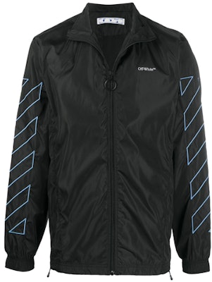 OFF-WHITE FW20 Jaket Zip Diagonal Hitam OMEA233F20FAB0011040 Buy OFF-WHITE FW20 Jaket Zip Diagonal Hitam OMEA233F20FAB0011040