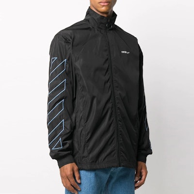 OFF-WHITE FW20 Jaket Zip Diagonal Hitam OMEA233F20FAB0011040 Lookbook OFF-WHITE FW20 Jaket Zip Diagonal Hitam OMEA233F20FAB0011040