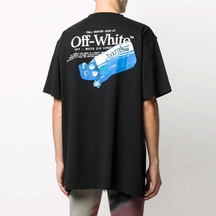 OFF-WHITE FW20 Eco Water Bottle Graphic Tee Black () OMAA038F20FAB0031010 圖 4