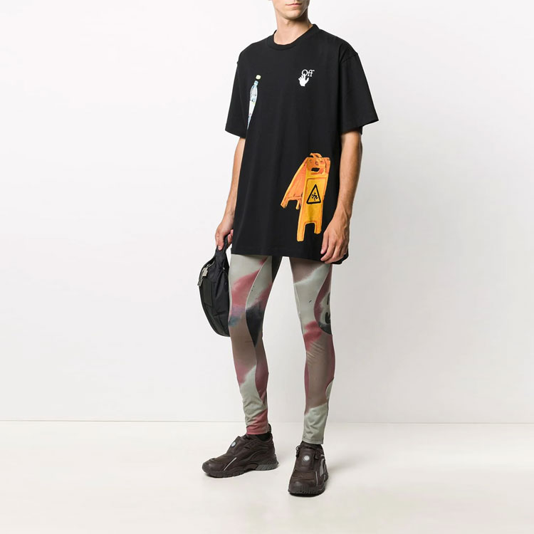 OFF-WHITE FW20 Eco Water Bottle Graphic Tee Black () OMAA038F20FAB0031010 圖 5