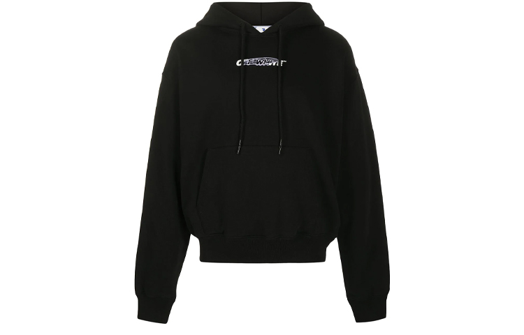 OFF-WHITE FW20 Gesture Print Black Hoodie for Men OMBB037E20FLE0011001 圖 2