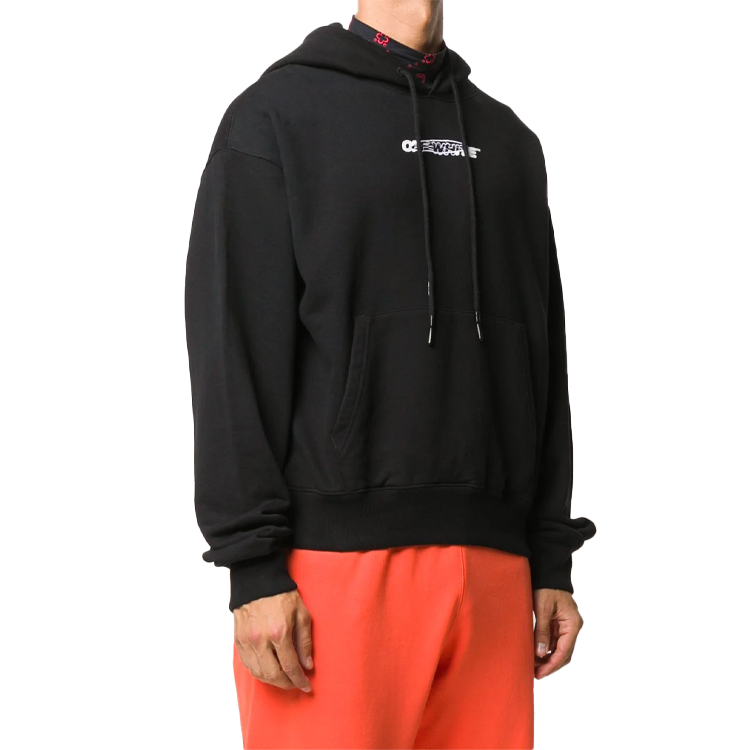 OFF-WHITE FW20 Gesture Print Black Hoodie for Men OMBB037E20FLE0011001 圖 3