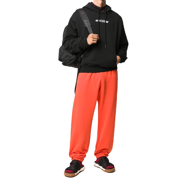 OFF-WHITE FW20 Gesture Print Black Hoodie for Men OMBB037E20FLE0011001 圖 5