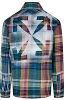 OFF-WHITE FW20 Green Plaid Shirt with Arrow Print OMGA133E20FAB0014510 OFF-WHITE FW20 Green Plaid Shirt with Arrow Print OMGA133E20FAB0014510