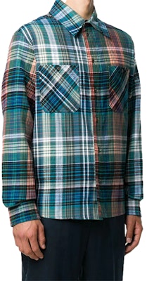 Kemeja Kotak Hijau OFF-WHITE FW20 dengan Cetakan Anak Panah OMGA133E20FAB0014510 Shop Kemeja Kotak Hijau OFF-WHITE FW20 dengan Cetakan Anak Panah OMGA133E20FAB0014510