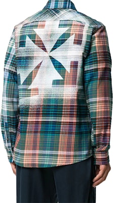 Kemeja Kotak Hijau OFF-WHITE FW20 dengan Cetakan Anak Panah OMGA133E20FAB0014510 Purchase Kemeja Kotak Hijau OFF-WHITE FW20 dengan Cetakan Anak Panah OMGA133E20FAB0014510