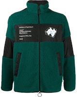OFF-WHITE FW20 Green Printed Fleece Jacket OMKI015E20FAB0015701 OFF-WHITE FW20 Green Printed Fleece Jacket OMKI015E20FAB0015701