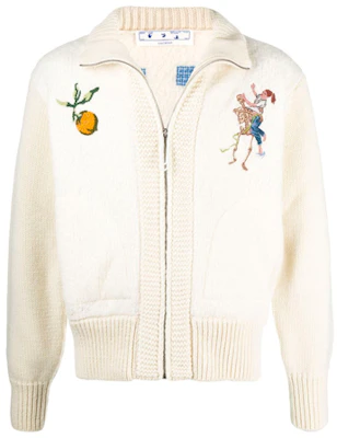 Off-White FW20 男款针织图案飞行员夹克 米色 OMHF016F20KNI0010118 Buy Off-White FW20 男款针织图案飞行员夹克 米色 OMHF016F20KNI0010118
