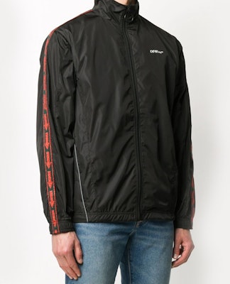 オフホワイト FW20 レターロゴ ブラック ジップジャケット メンズ用 OMEA233E20FAB0011001 Purchase オフホワイト FW20 レターロゴ ブラック ジップジャケット メンズ用 OMEA233E20FAB0011001