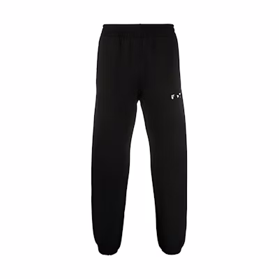 OFF-WHITE FW20 Logo Embroidered Track Pants Black Joggers OMCH030E20FLE0011001