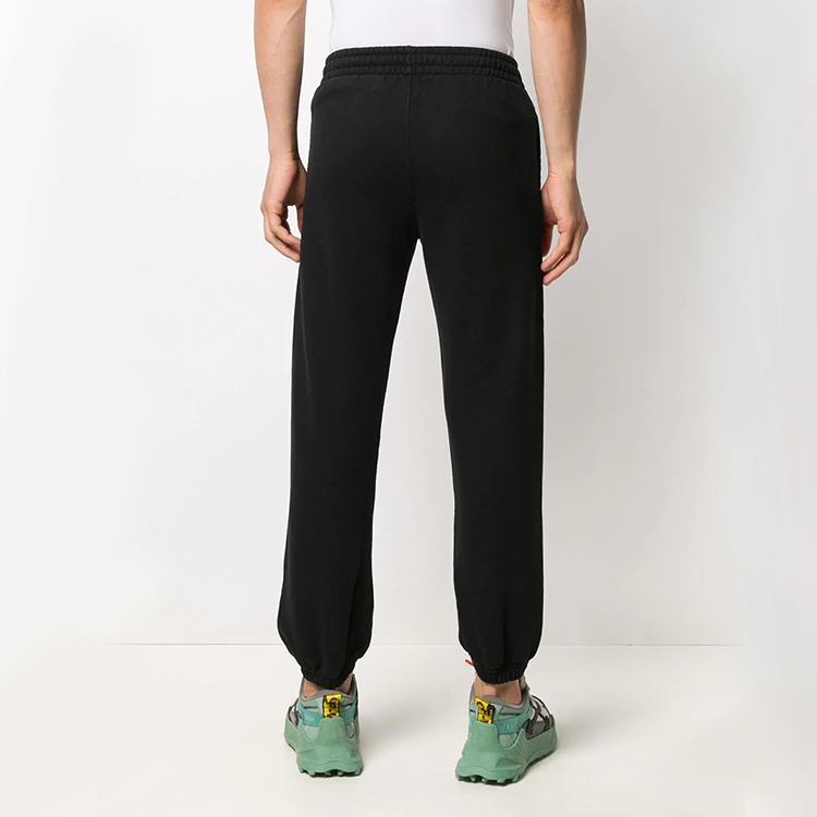 Purchase OFF-WHITE FW20 Logo Embroidered Track Pants Black Joggers OMCH030E20FLE0011001