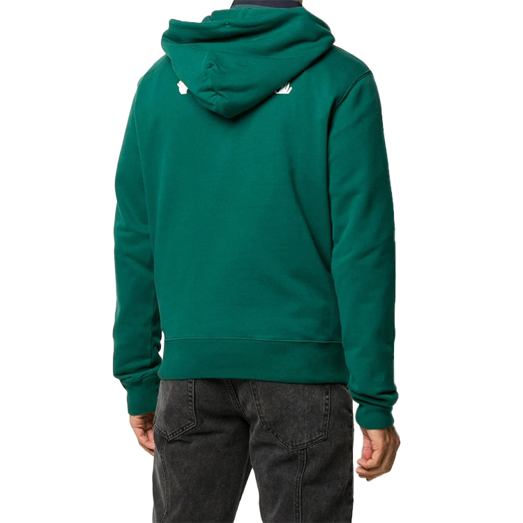 OFF-WHITE FW20 Logo Print Green Pullover Hoodie Casual Long Sleeve OMBB034E20FLE0025701 圖 4